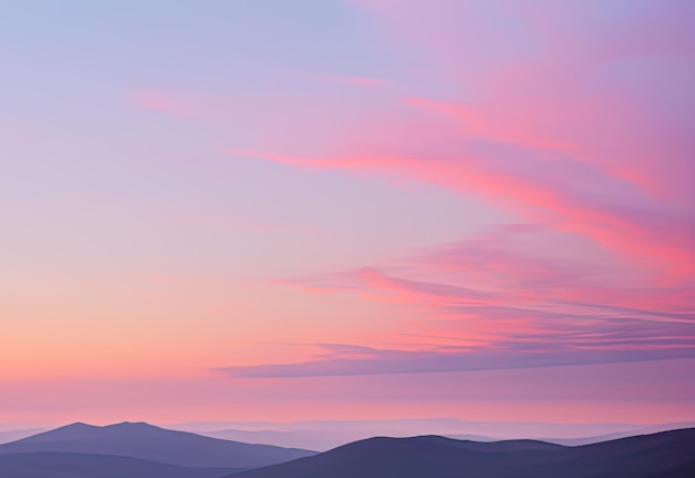 vista panorámica de las montañas del amanecer