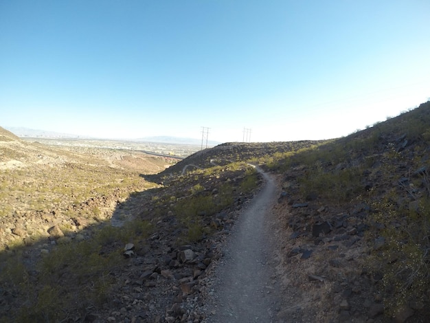 Vista panorámica de las montañas contra un cielo despejado