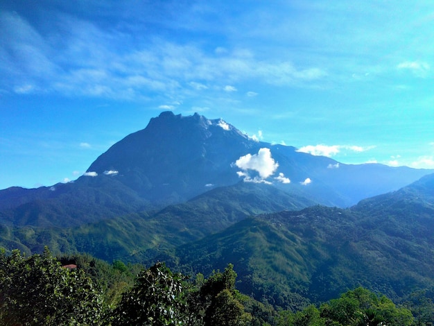 Foto vista panorámica de las montañas contra el cielo