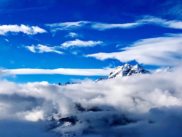 Vista panorámica de las montañas contra el cielo
