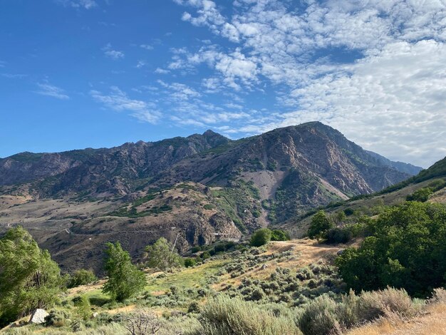 Vista panorámica de las montañas contra el cielo