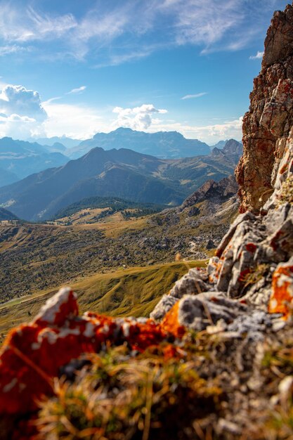 Foto vista panorámica de las montañas contra el cielo