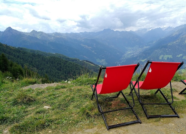 Vista panorámica de las montañas contra el cielo