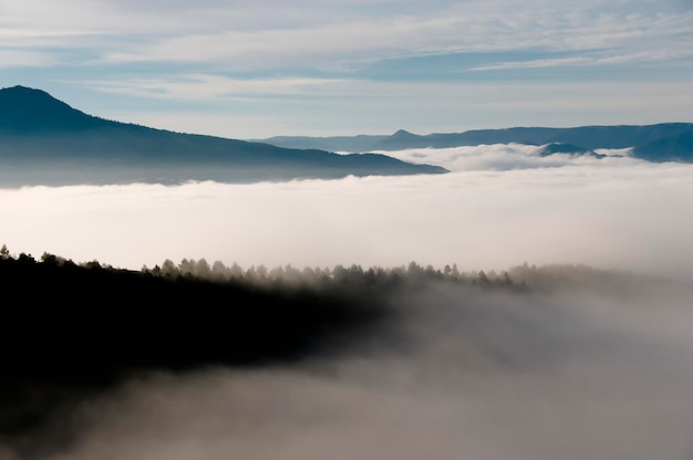 Foto vista panorámica de las montañas contra el cielo