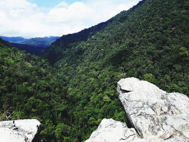 Foto vista panorámica de las montañas contra el cielo