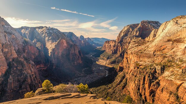 Foto vista panorámica de las montañas contra el cielo