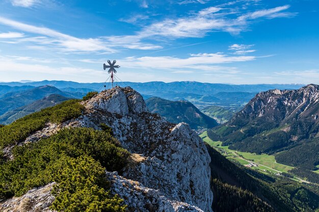 Foto vista panorámica de las montañas contra el cielo