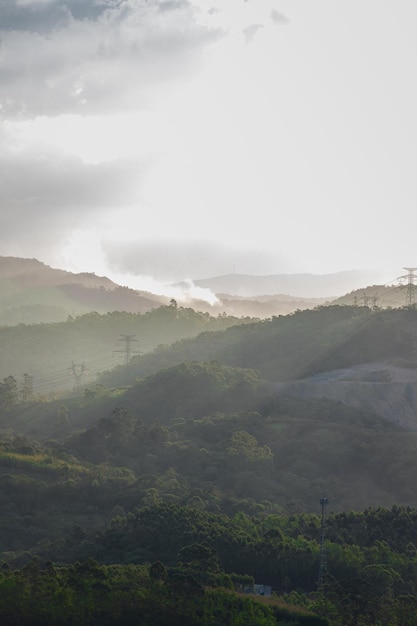 Vista panorámica de las montañas contra el cielo
