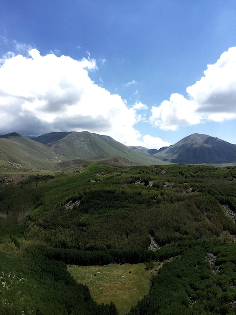 Vista panorámica de las montañas contra el cielo