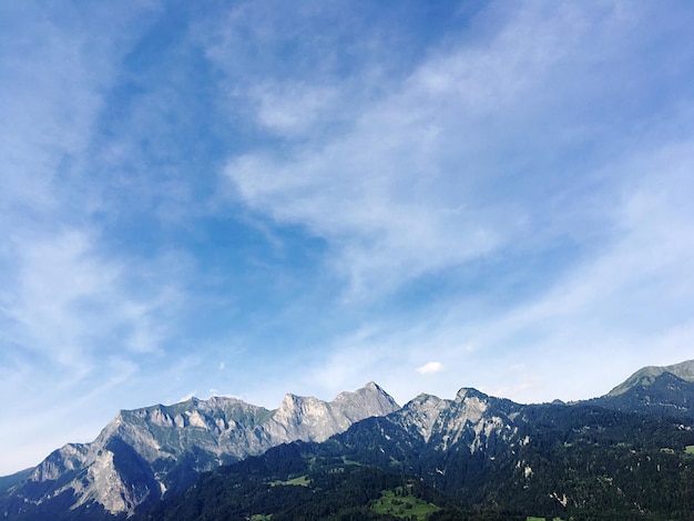 Vista panorámica de las montañas contra el cielo