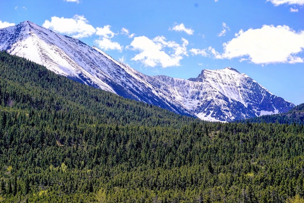 Vista panorámica de las montañas cubiertas de nieve contra el cielo