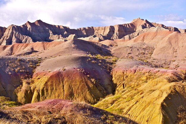 Vista panorámica de las montañas rocosas contra el cielo