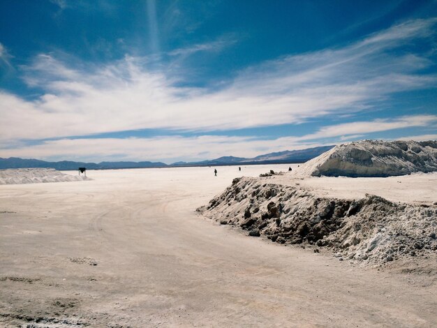 Foto vista panorámica del paisaje contra el cielo nublado