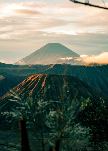 Foto vista panorámica del paisaje contra el cielo durante la puesta de sol