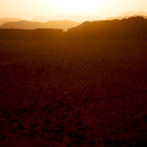 Foto vista panorámica del paisaje contra el cielo durante la puesta de sol