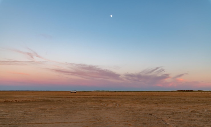 Foto vista panorámica del paisaje contra el cielo durante la puesta de sol