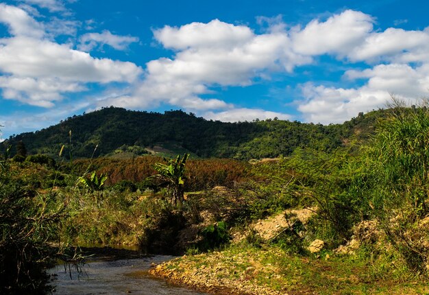 Vista panorámica del paisaje contra el cielo