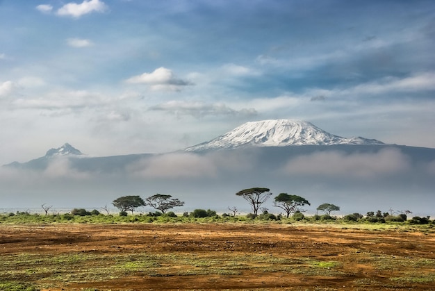 Vista panorámica del paisaje contra el cielo