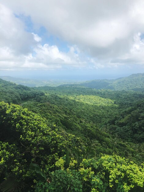 Vista panorámica del paisaje contra el cielo