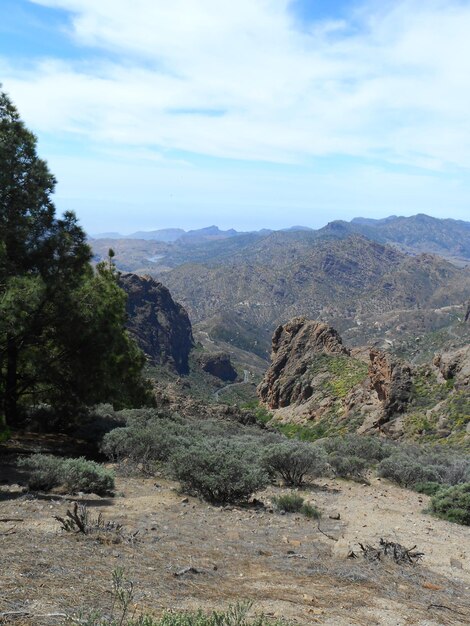 Vista panorámica del paisaje contra el cielo