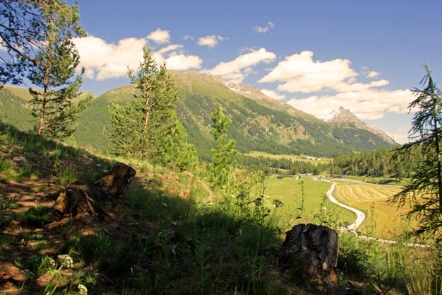 Vista panorámica del paisaje contra el cielo