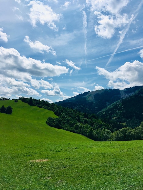 Vista panorámica del paisaje contra el cielo