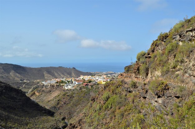 Vista panorámica del paisaje contra el cielo