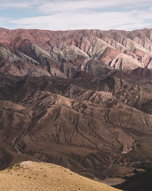 Foto vista panorámica de un paisaje dramático contra el cielo