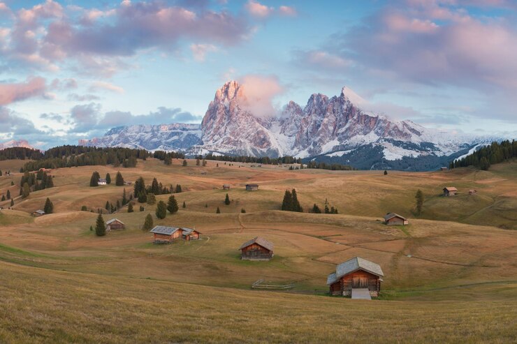 Foto vista panorámica del paisaje y las montañas contra el cielo