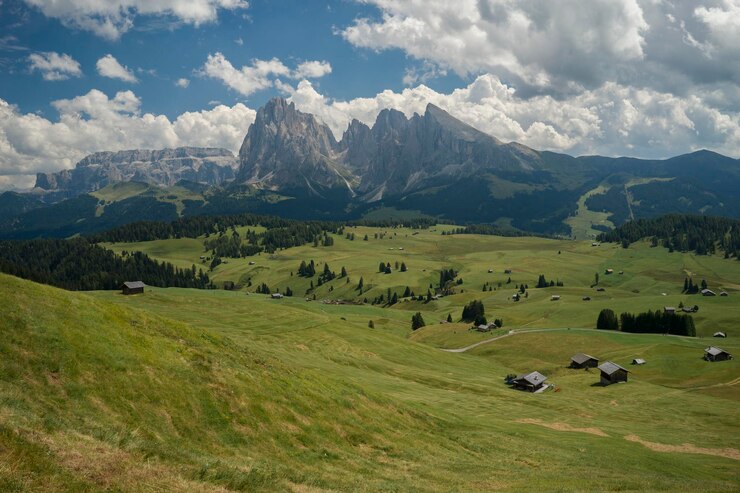 Foto vista panorámica del paisaje y las montañas contra el cielo