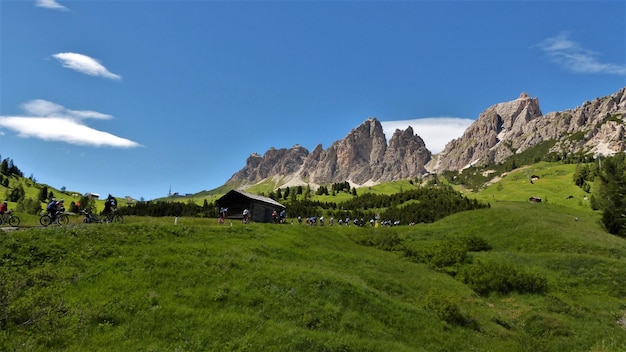 Foto vista panorámica del paisaje y las montañas contra el cielo