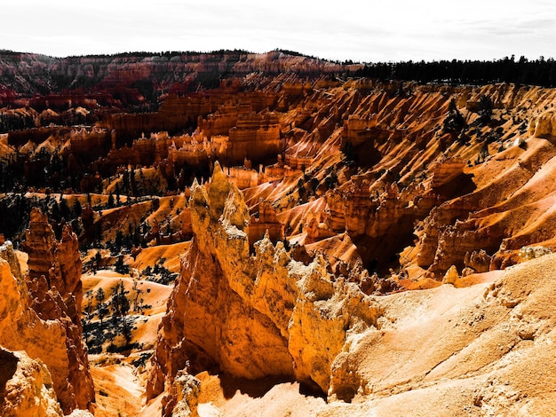 Foto vista panorámica del parque nacional del cañón de bryce