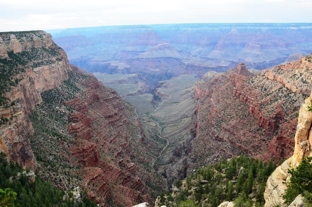 Foto vista panorámica del parque nacional del gran cañón