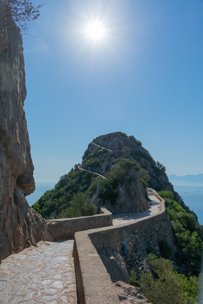 Vista panorámica desde el parque nacional de Yemma Gouraya en Bejaia, Argelia