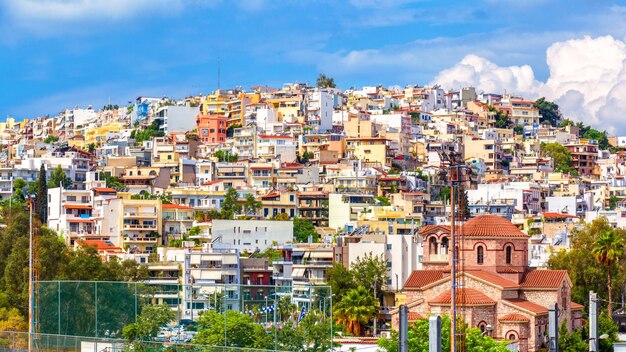 Vista panorámica del Pireo cerca de Atenas Grecia