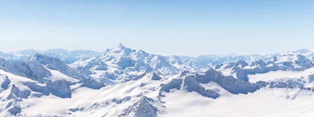 Vista panorámica desde la pista de esquí elbrus rusia