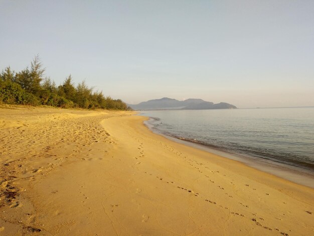 Foto vista panorámica de la playa contra el cielo despejado