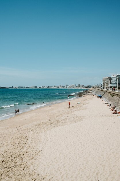 Foto vista panorámica de la playa contra el cielo despejado