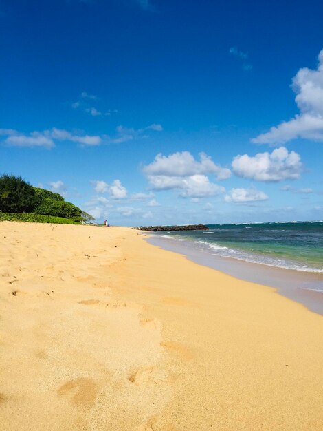 Foto vista panorámica de la playa contra el cielo