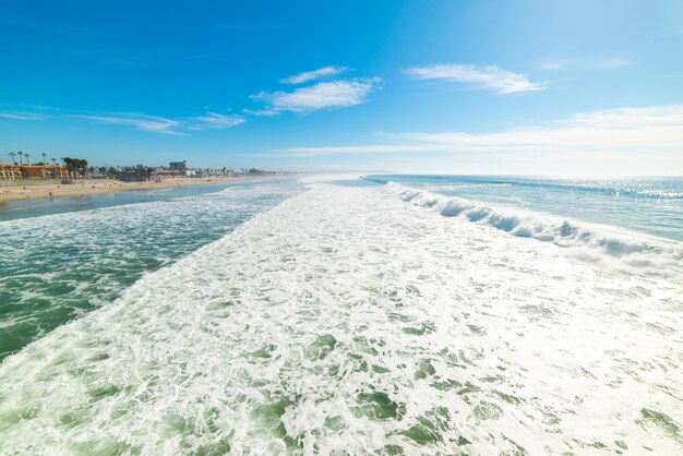 Foto vista panorámica de la playa contra el cielo