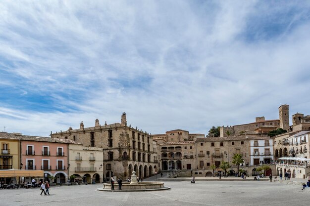Vista panorámica de la Plaza Mayor de Trujillo en Cáceres