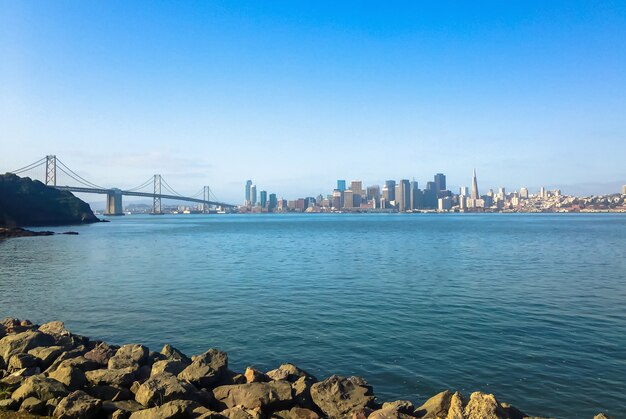 Vista panorámica del puente Golden Gate en San Francisco.