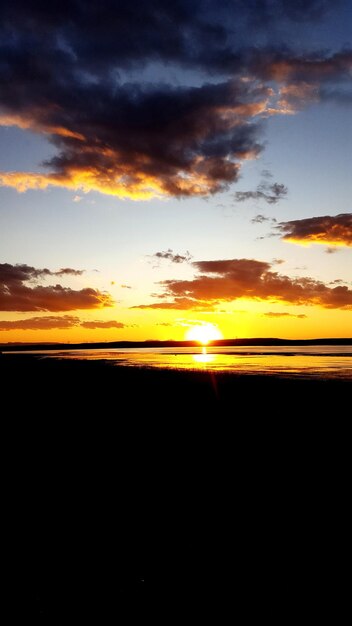 Vista panorámica de la puesta de sol