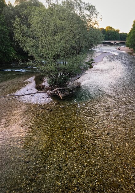 Foto vista panorámica del río contra el cielo