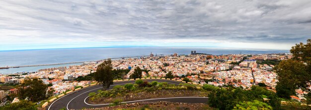 Foto vista panorámica de santa cruz de tenerife