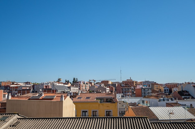 Vista panorámica sobre los tejados de ripollet cataluña españa