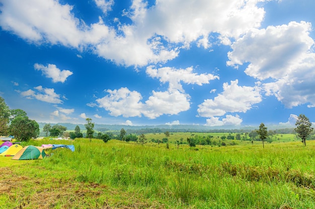 Vista panorámica de la zona de acampada del Parque Nacional de Tailandia