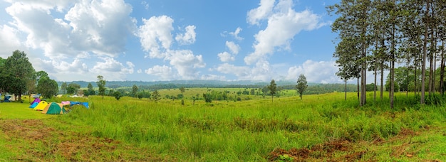 Vista panorámica de la zona de acampada del Parque Nacional de Tailandia