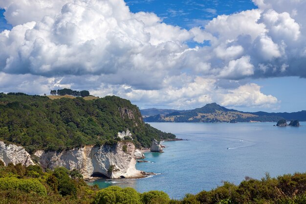 Vista para a Cathedral Cove