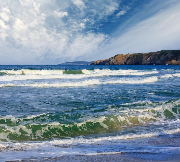 Vista para o mar da praia